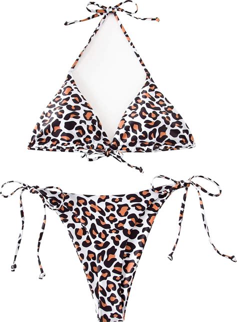 triangle back thong|Amazon.com: Women's Halter Triangle Bikini Tie Side Thong .